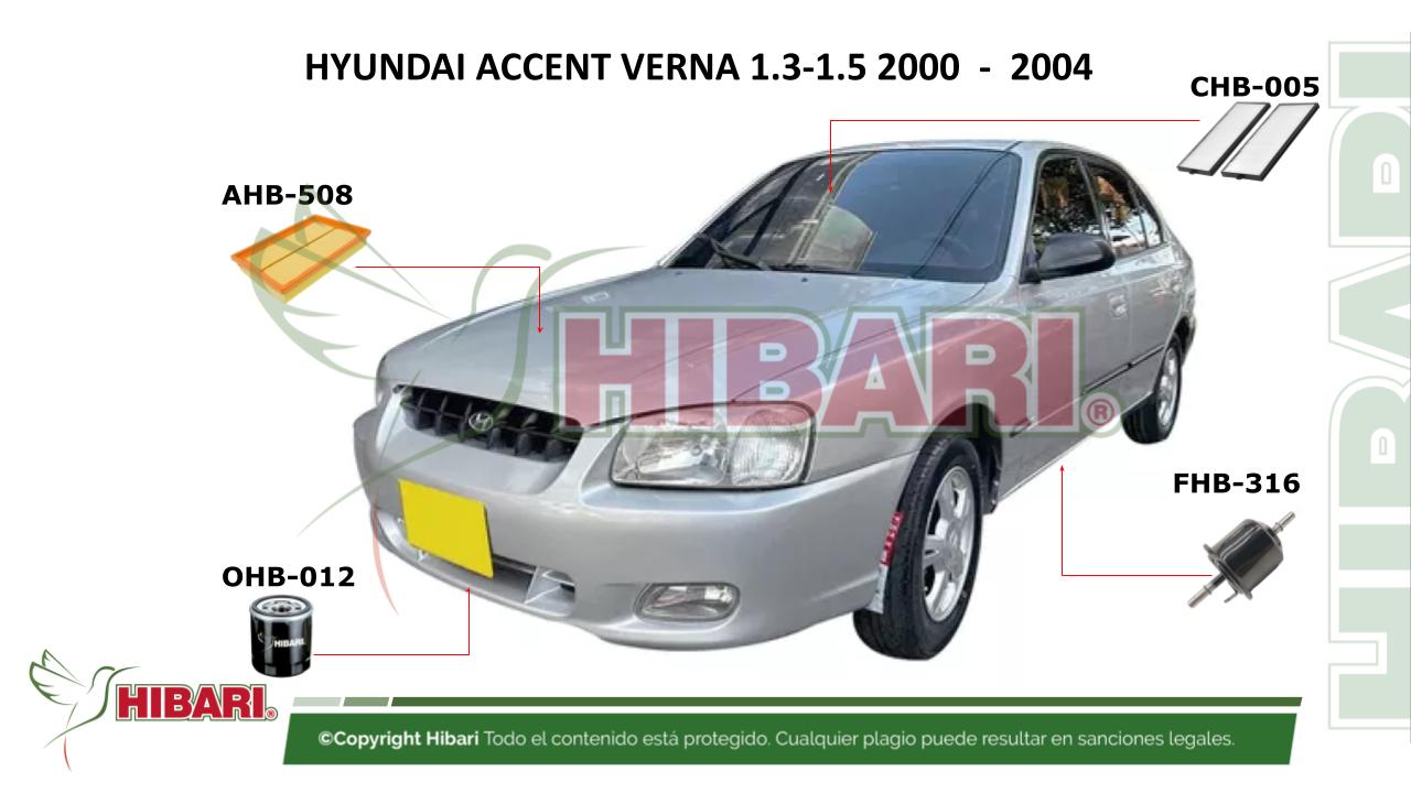En este momento estás viendo HYUNDAI ACCENT VERNA 1.3-1.5 2000  –  2004